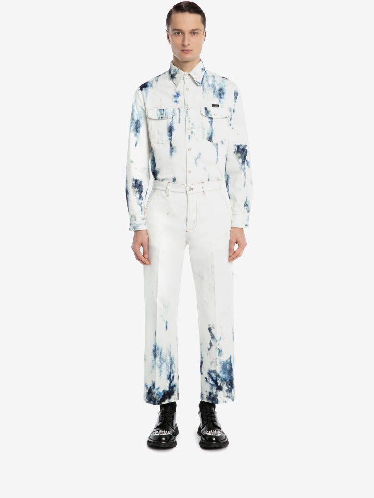 Sky Blue Men's Blue Sky Jeans Fashion Alexander McQueen