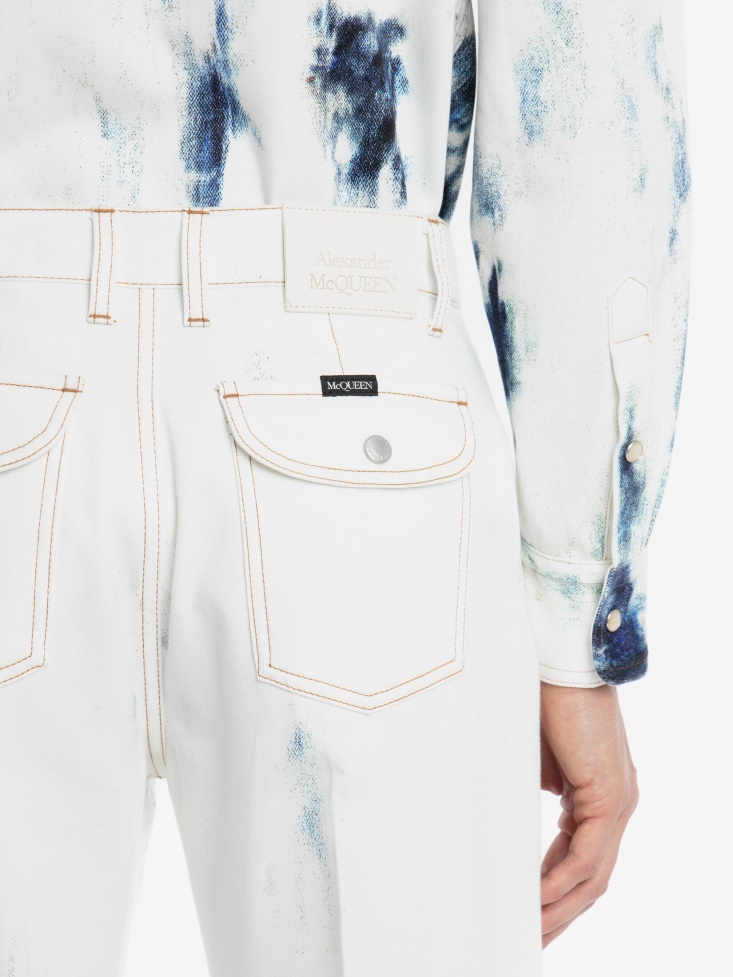 Sky Blue Men's Blue Sky Jeans Fashion Alexander McQueen