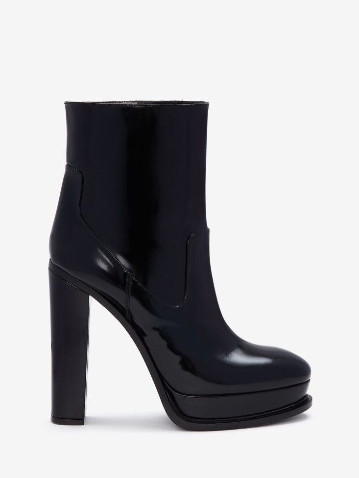 Women's Platform Ankle Boot Black Fashion Alexander McQueen
