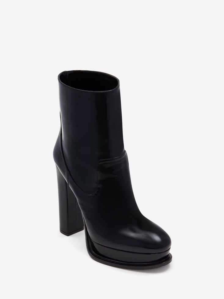 Women's Platform Ankle Boot Black Fashion Alexander McQueen