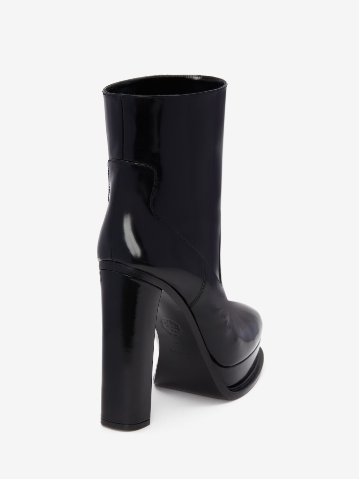 Women's Platform Ankle Boot Black Fashion Alexander McQueen