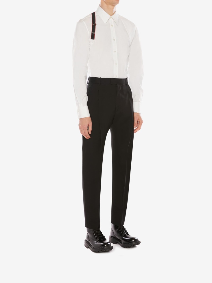 Fashion Alexander McQueen Black Men's in Signature Harness Shirt