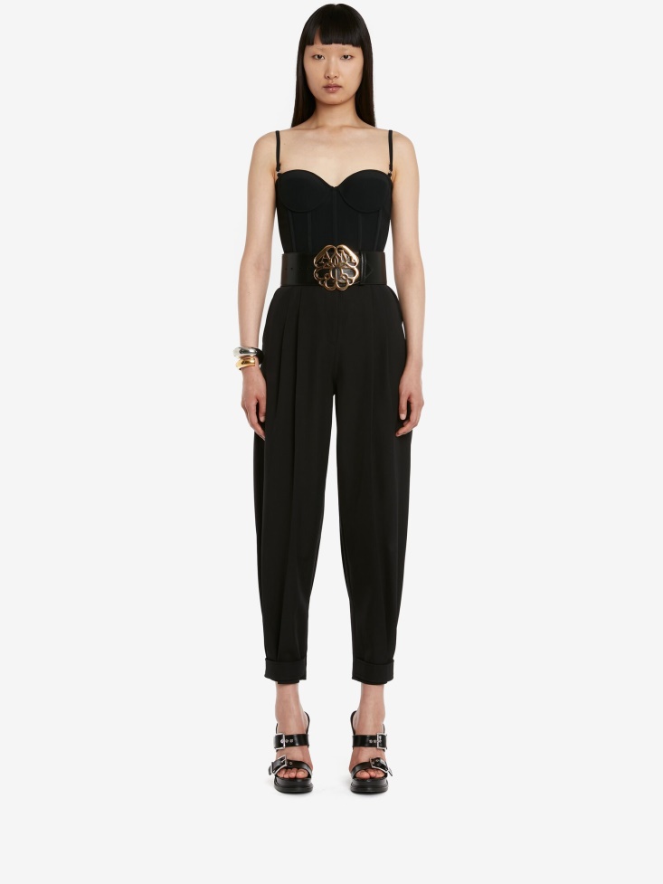 Corset Top Black Fashion Alexander McQueen
