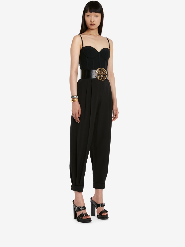 Corset Top Black Fashion Alexander McQueen