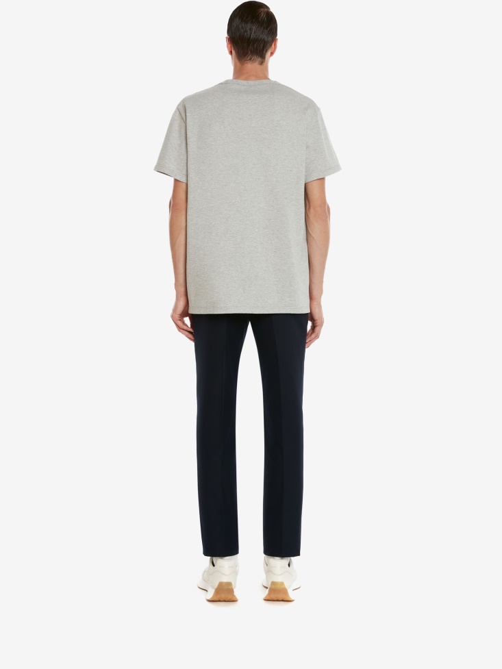 Pale Grey Men's Degrade Skull T-Shirt Fashion Alexander McQueen