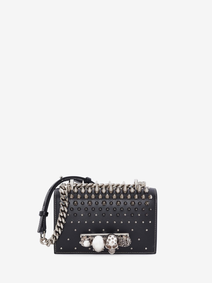 Women's Mini Jewelled Satchel Fashion Alexander McQueen Black