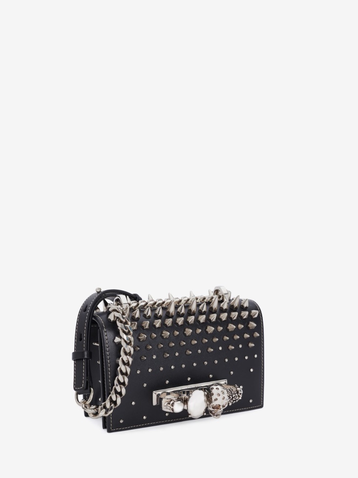 Women's Mini Jewelled Satchel Fashion Alexander McQueen Black