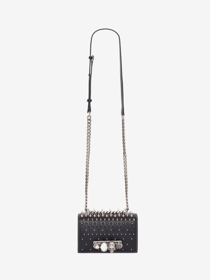 Women's Mini Jewelled Satchel Fashion Alexander McQueen Black