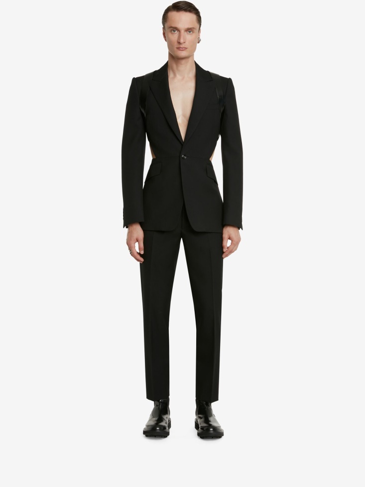 Black Fashion Alexander McQueen Men's Tailored Cigarette Trousers