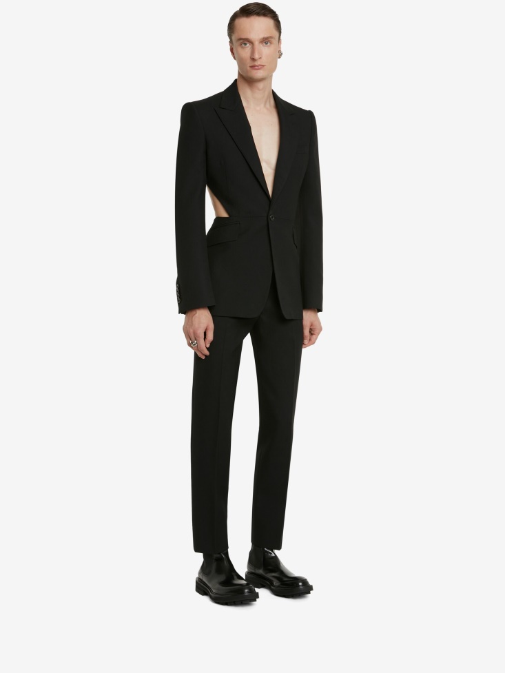 Black Fashion Alexander McQueen Men's Tailored Cigarette Trousers