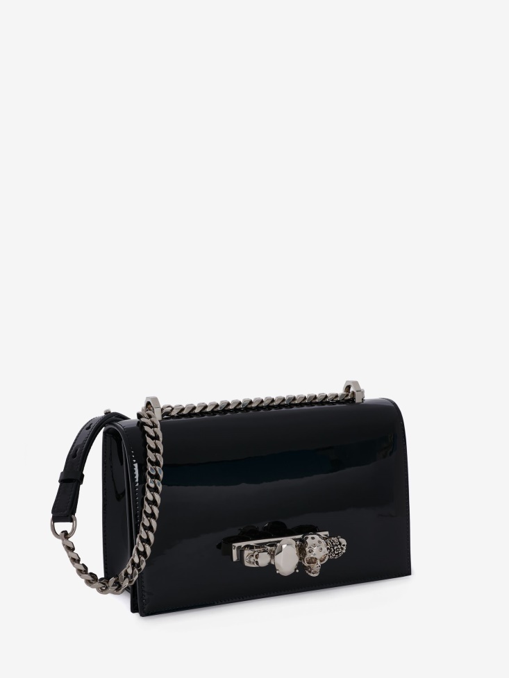 Black Women's Jewelled Satchel Fashion Alexander McQueen