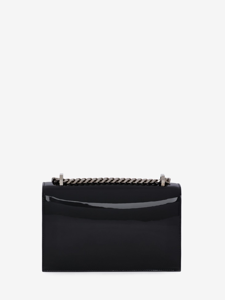 Black Women's Jewelled Satchel Fashion Alexander McQueen