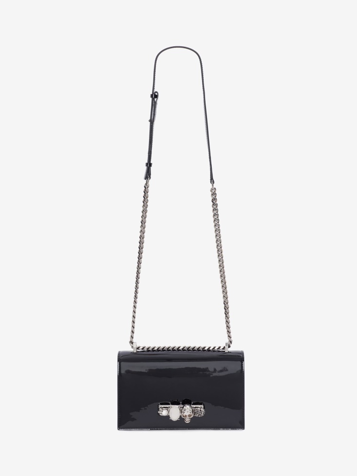 Black Women's Jewelled Satchel Fashion Alexander McQueen