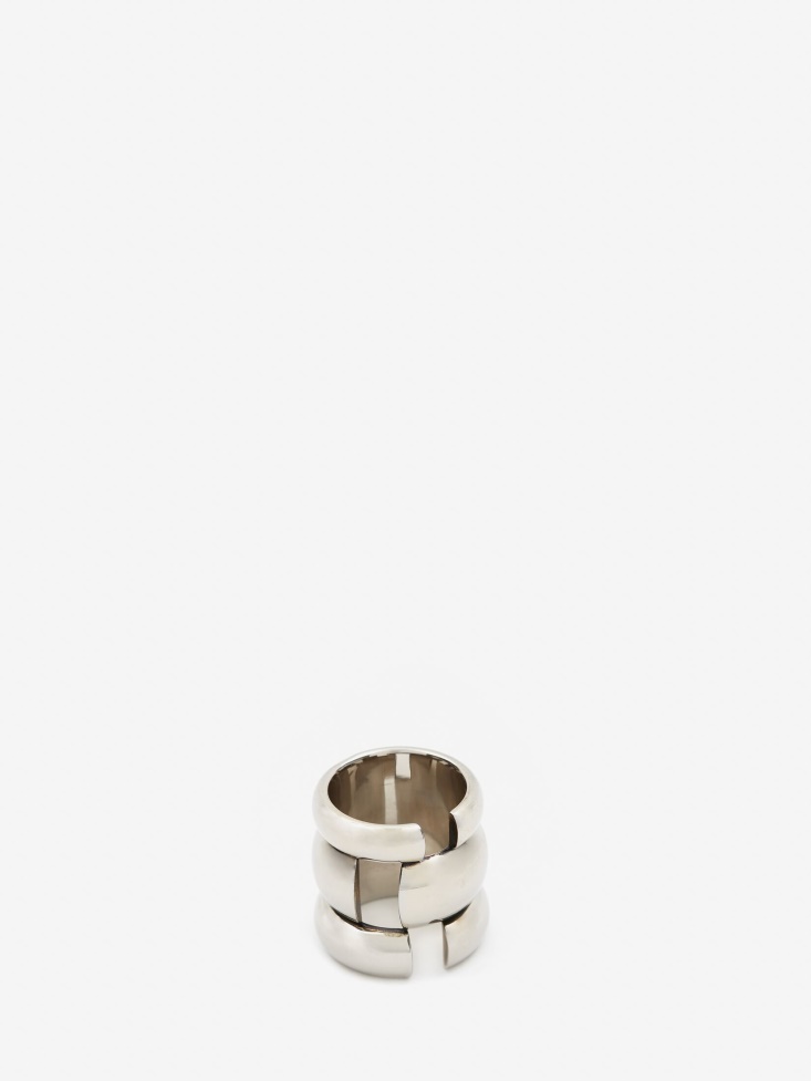 Women's Broken Ring Fashion Alexander McQueen Antique Silver
