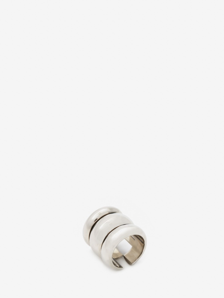 Women's Broken Ring Fashion Alexander McQueen Antique Silver