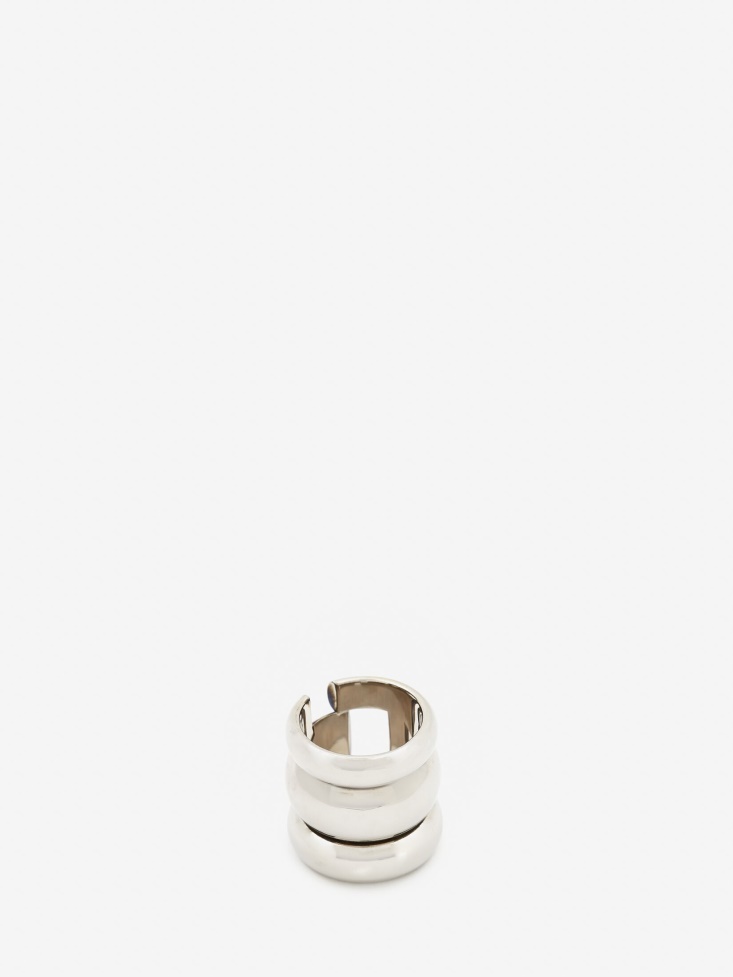 Women's Broken Ring Fashion Alexander McQueen Antique Silver