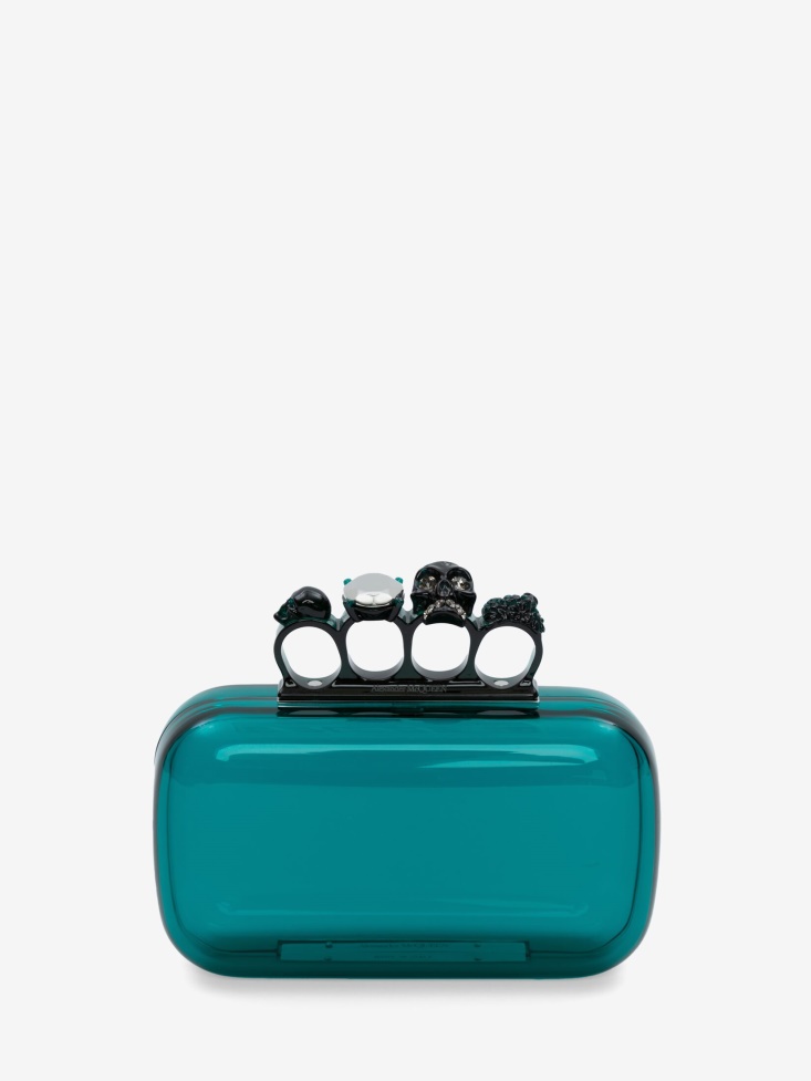 Women's Knuckle Clutch Fashion Alexander McQueen Turquoise