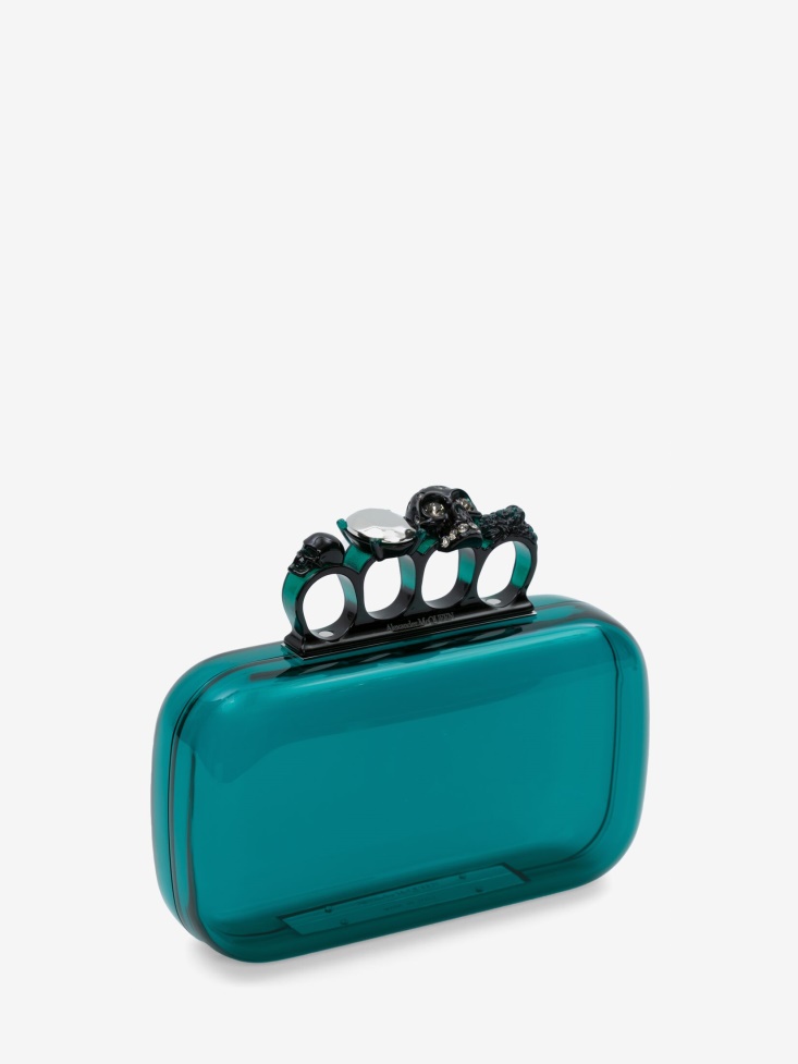 Women's Knuckle Clutch Fashion Alexander McQueen Turquoise