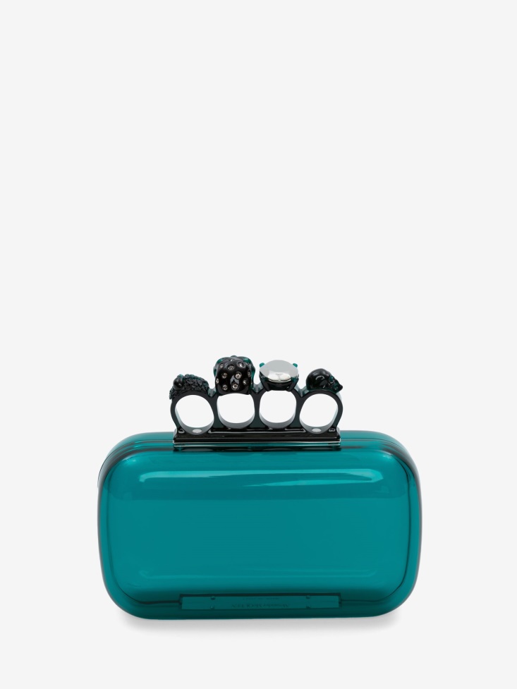 Women's Knuckle Clutch Fashion Alexander McQueen Turquoise