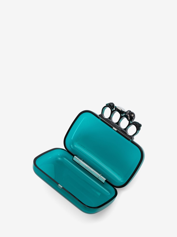 Women's Knuckle Clutch Fashion Alexander McQueen Turquoise