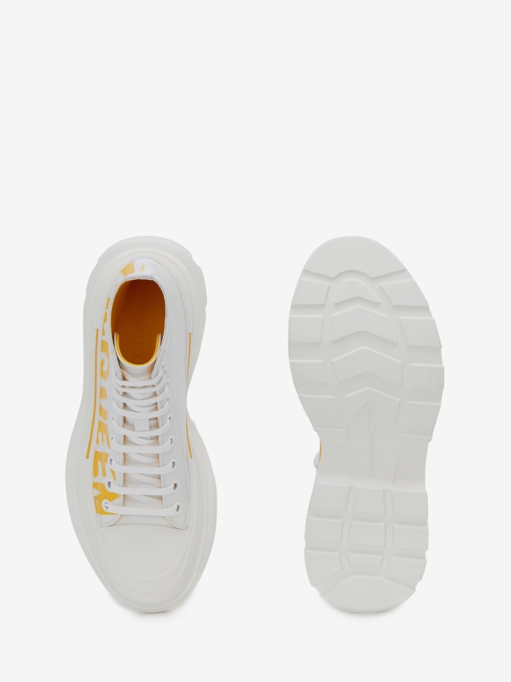 Men's Tread Slick Boot Fashion Alexander McQueen White/Pop Yellow