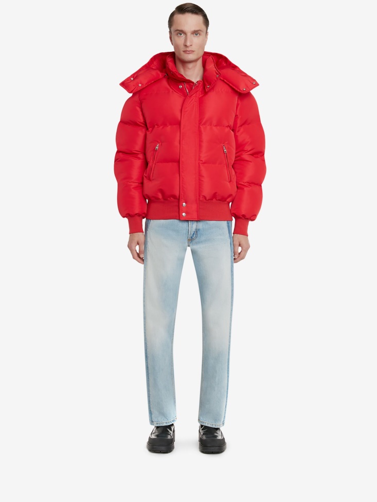 Fashion Alexander McQueen Light Blue Men's Worker Patched Jeans