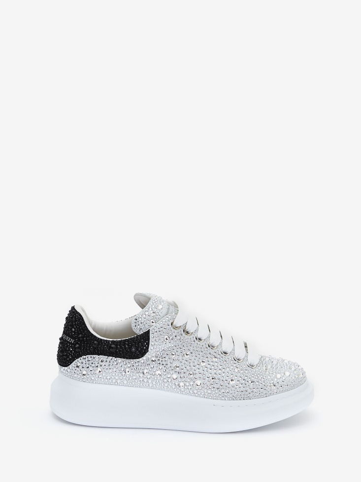 Women's Oversized Sneaker White/Crystal Fashion Alexander McQueen