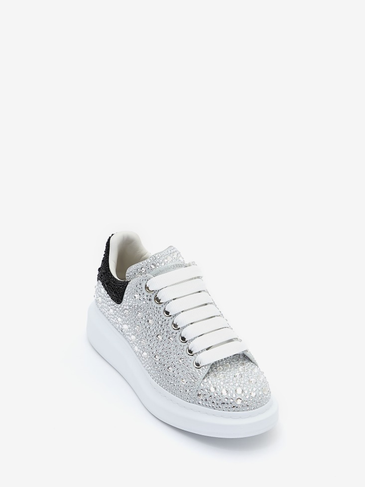 Women's Oversized Sneaker White/Crystal Fashion Alexander McQueen