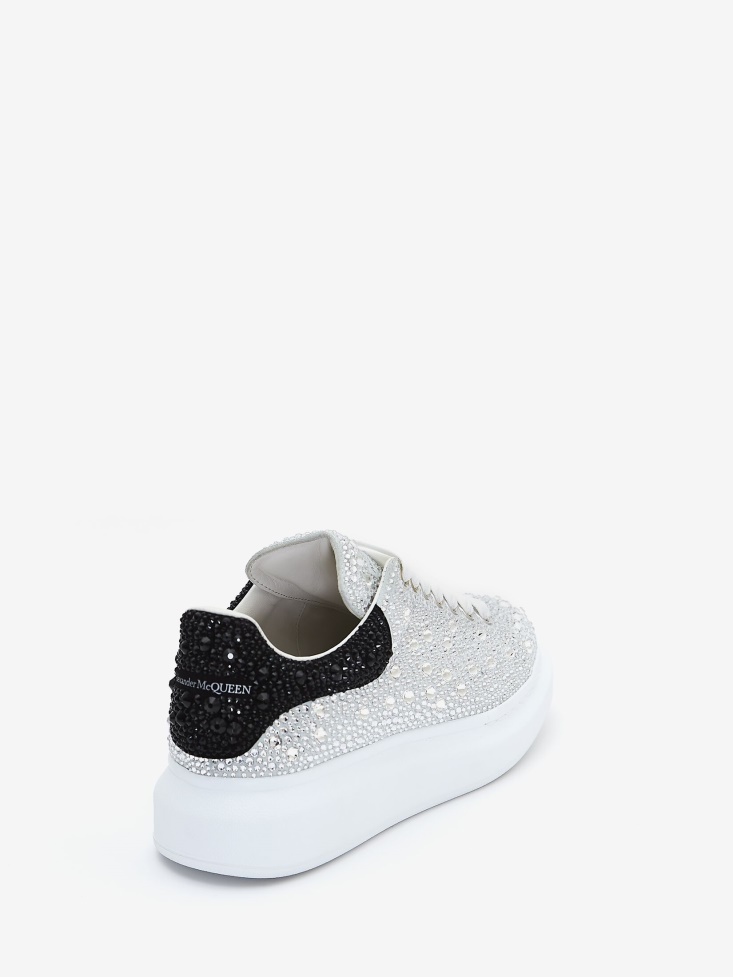 Women's Oversized Sneaker White/Crystal Fashion Alexander McQueen