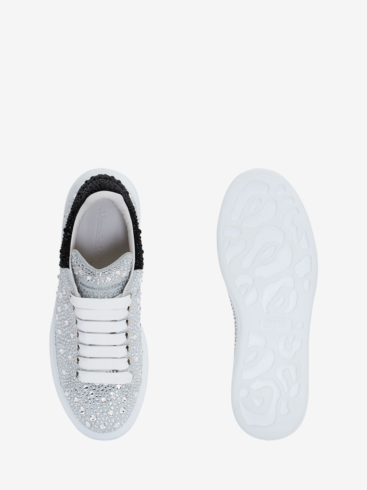 Women's Oversized Sneaker White/Crystal Fashion Alexander McQueen