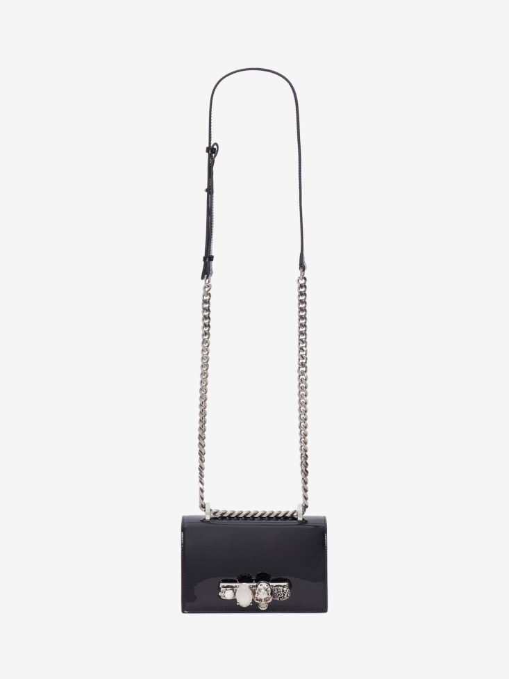 Fashion Alexander McQueen in Black Women's Mini Jewelled Satchel