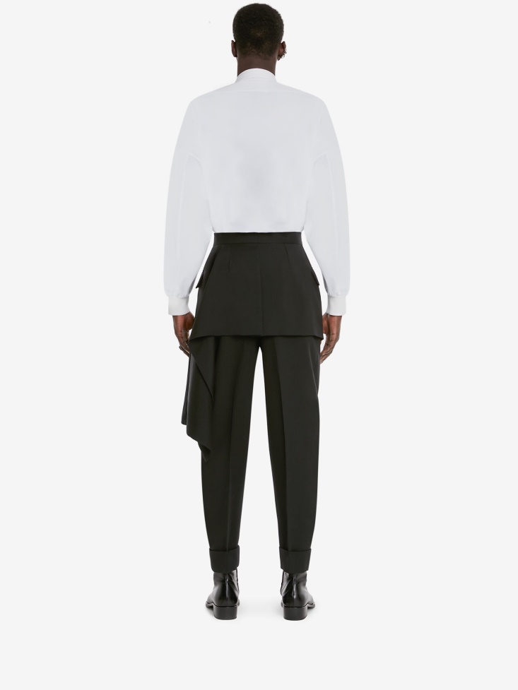 Men's Cotton Poplin Shirt Fashion Alexander McQueen White