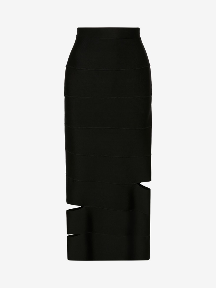 Fashion Alexander McQueen Black Women's Bandage Pencil Skirt