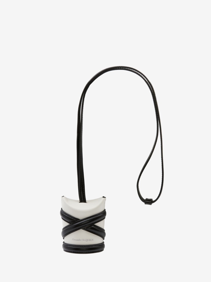 Ivory/Black Women's The Curve Key Holder Fashion Alexander McQueen