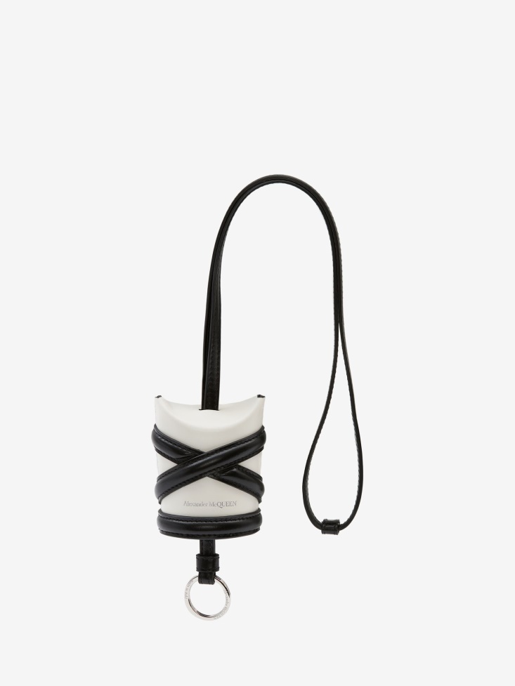 Ivory/Black Women's The Curve Key Holder Fashion Alexander McQueen