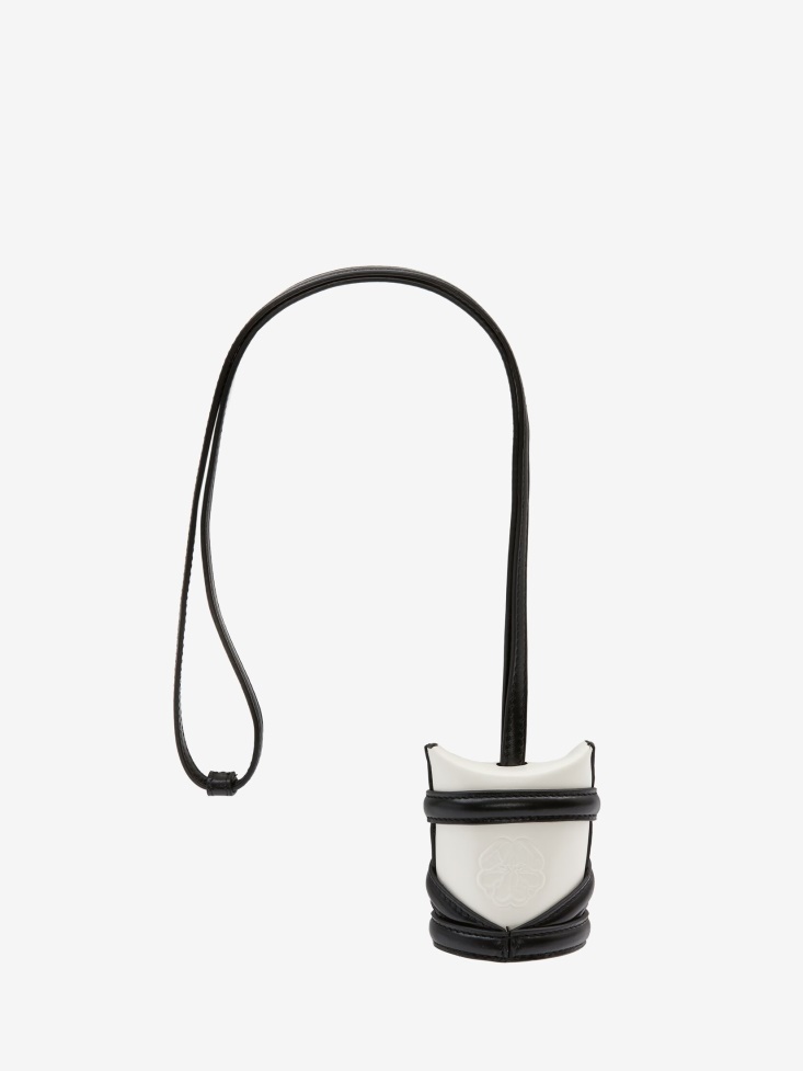 Ivory/Black Women's The Curve Key Holder Fashion Alexander McQueen