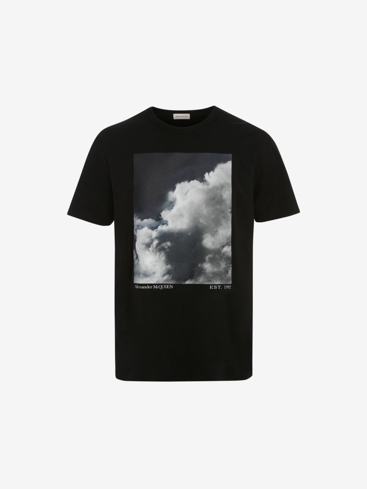 Men's Degrade Sky T-Shirt Fashion Alexander McQueen Black