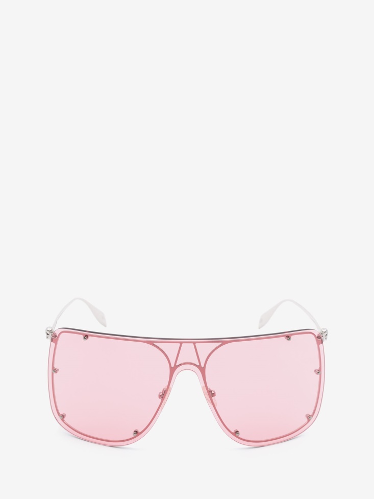 Silver Fashion Alexander McQueen Skull Mask Sunglasses