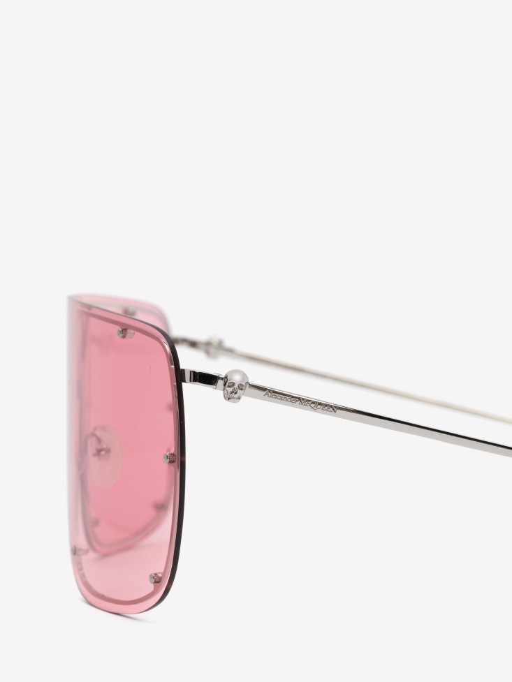 Silver Fashion Alexander McQueen Skull Mask Sunglasses