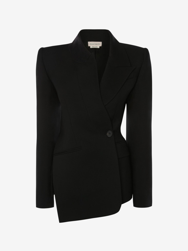 Black Fashion Alexander McQueen Women's Twisted Spliced Jacket