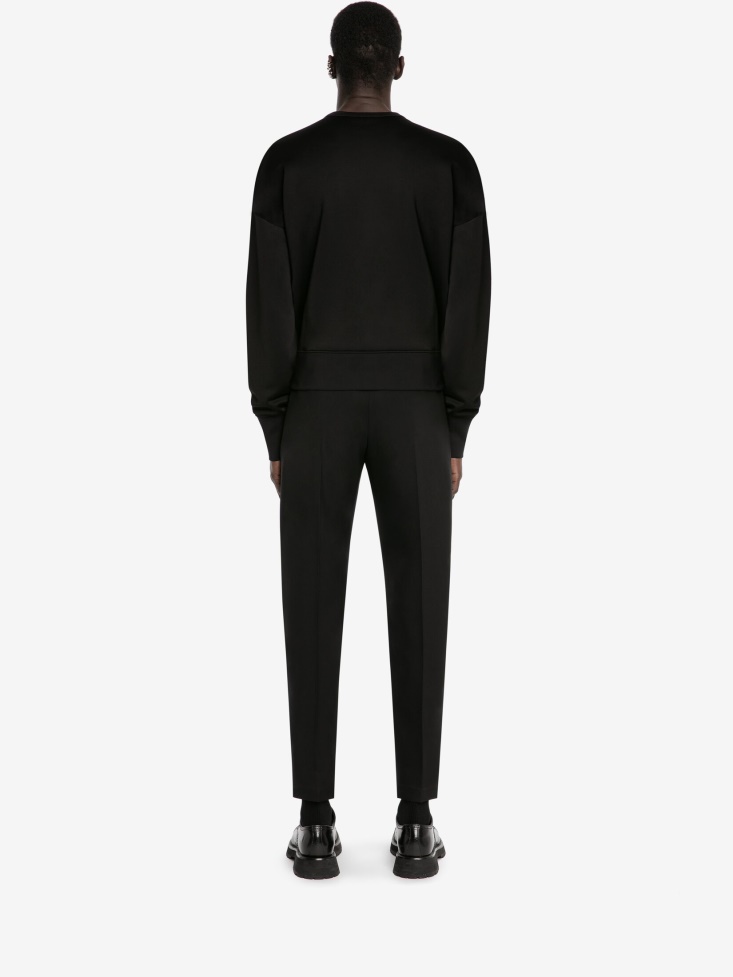 Men's Skull Motif Sweatshirt Fashion Alexander McQueen Black