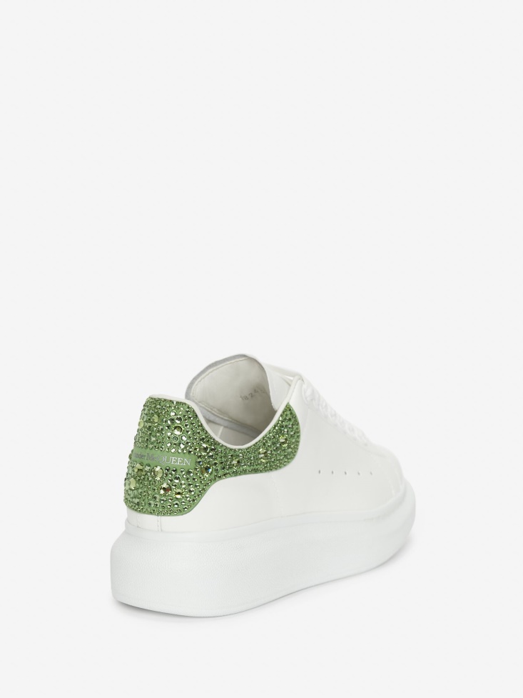White/Acid Green Fashion Alexander McQueen Women's Oversized Sneaker
