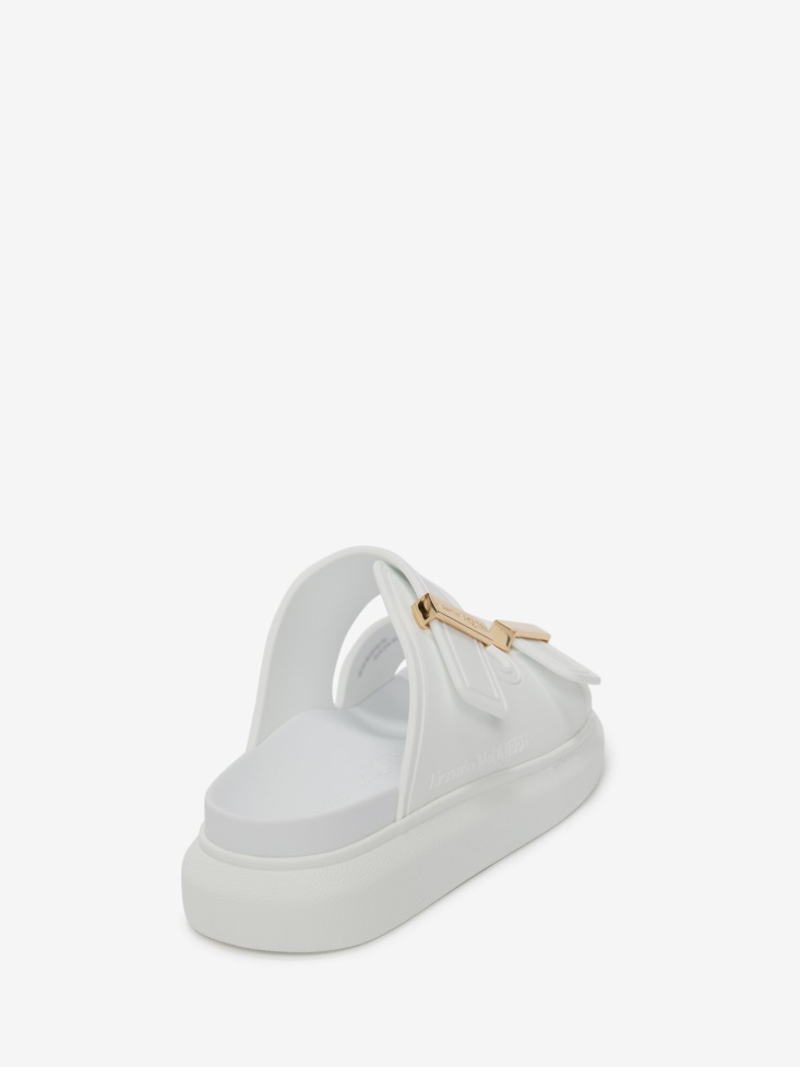 Fashion Alexander McQueen Ivory Women's Oversized Hybrid Slide