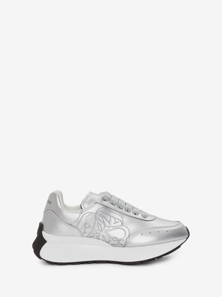 Fashion Alexander McQueen Women's Sprint Runner Silver