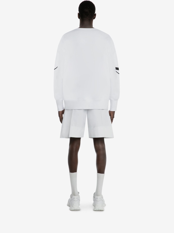 Men's Logo Sweatshirt Fashion Alexander McQueen White/Black