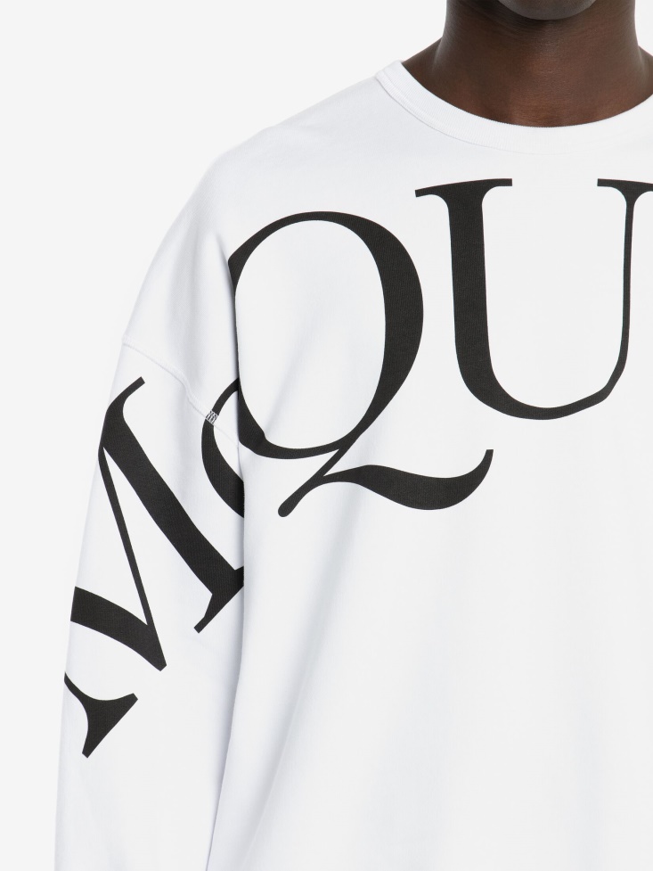 Men's Logo Sweatshirt Fashion Alexander McQueen White/Black