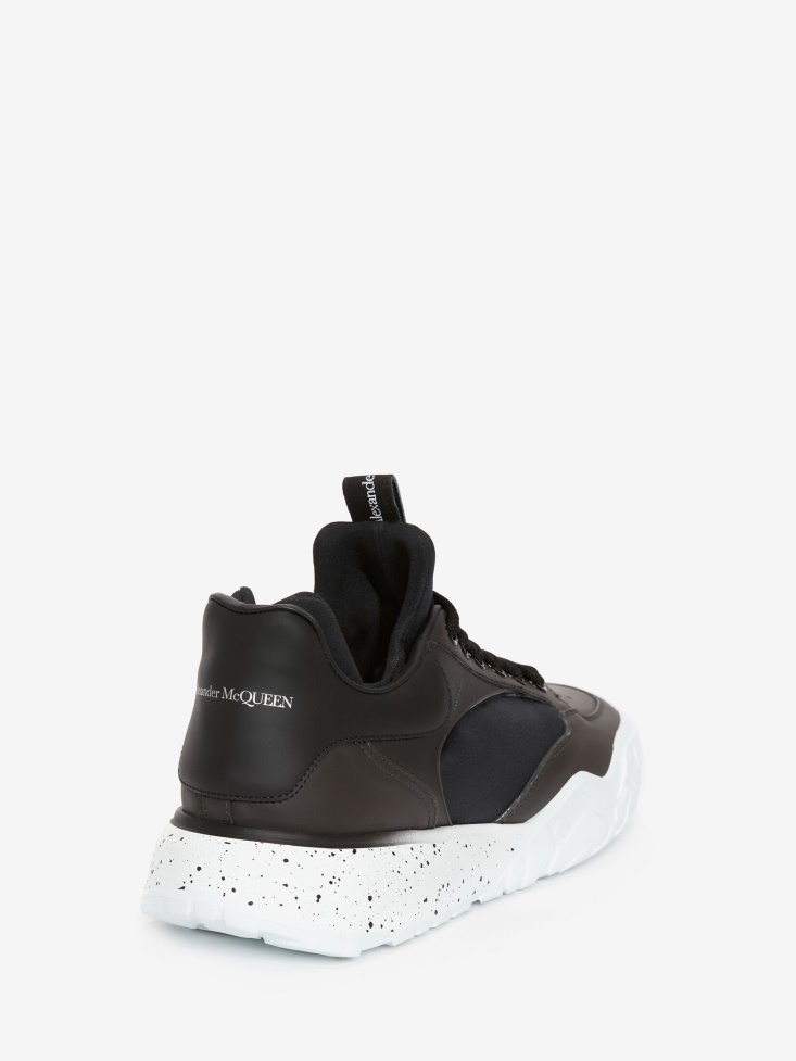 Fashion Alexander McQueen Black Men's Court Tech Trainer
