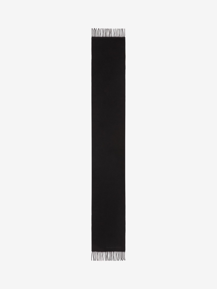 Fashion Alexander McQueen Men's in Cashmere Scarf Black