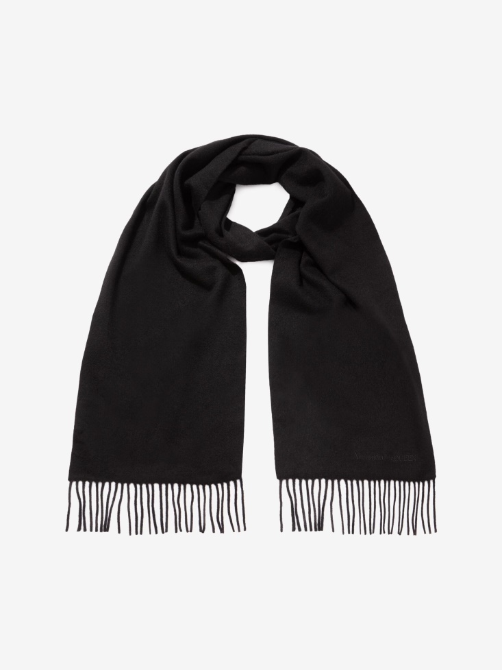 Fashion Alexander McQueen Men's in Cashmere Scarf Black