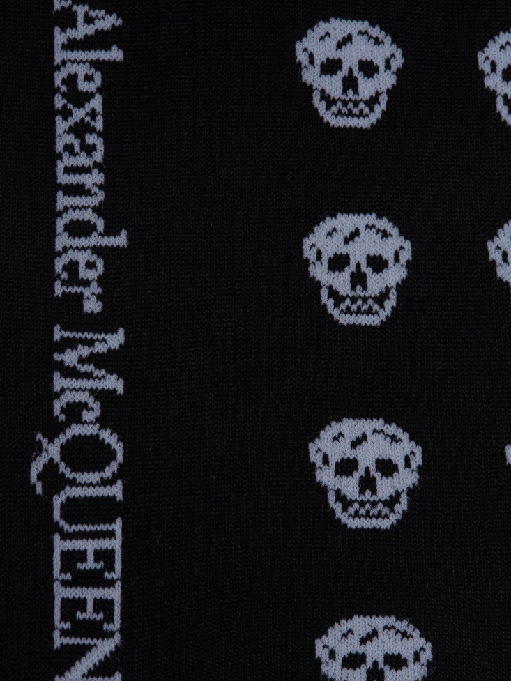 Black Fashion Alexander McQueen Men's Short Skull Socks